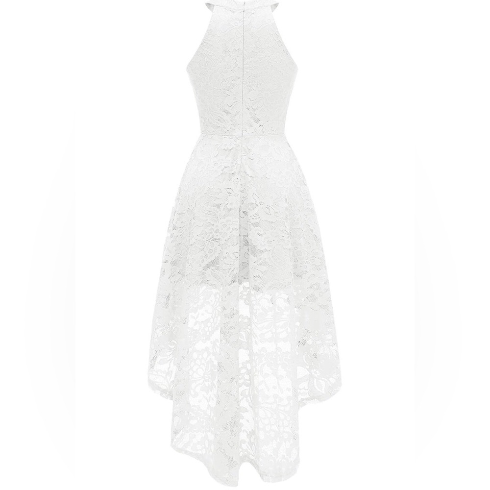 NWT Dressystar Halter Floral Hi-Lo Lace Party Dress Sz Medium - Picture 2 of 8